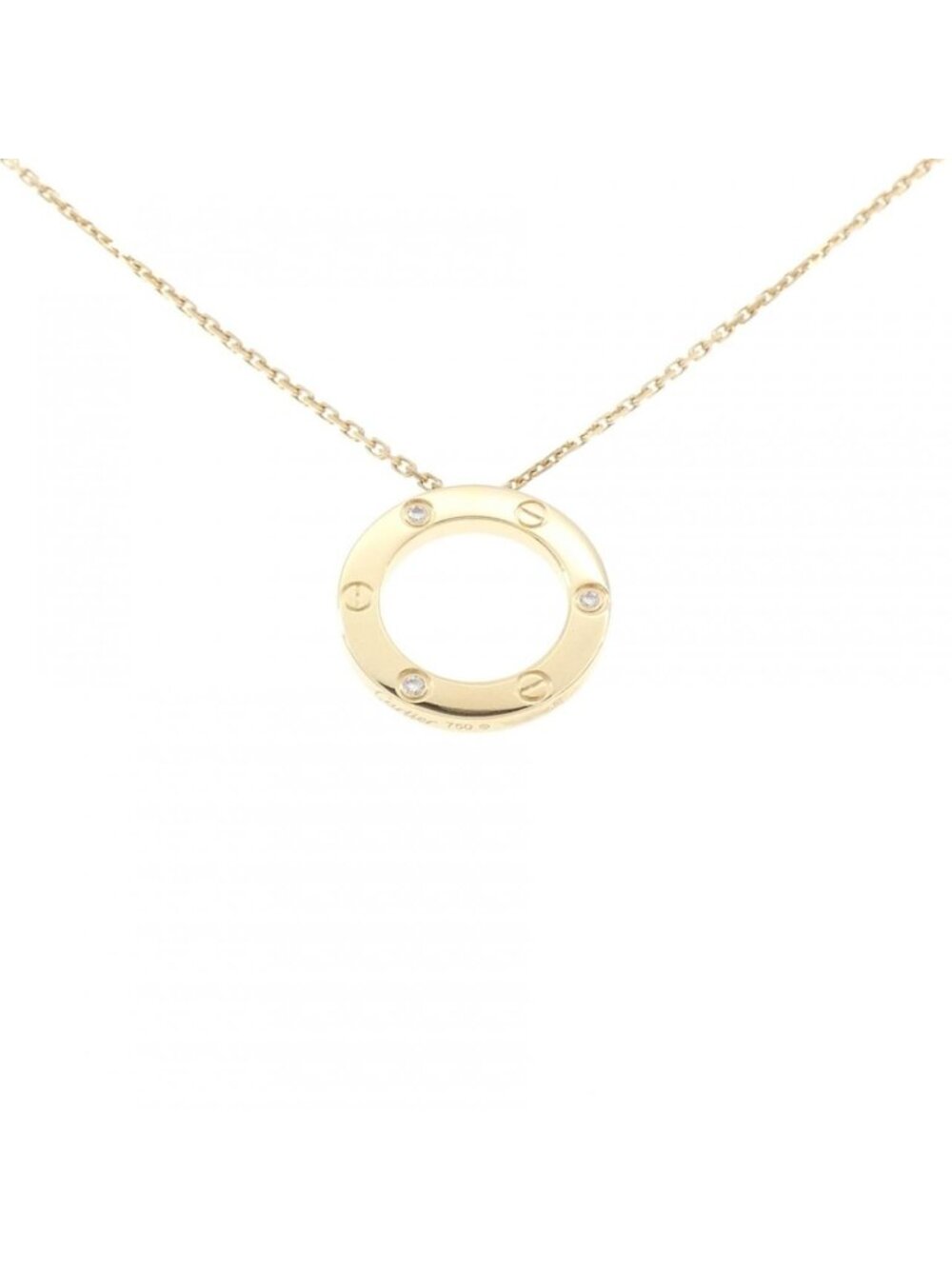 Cartier Love Necklace Half Diamond